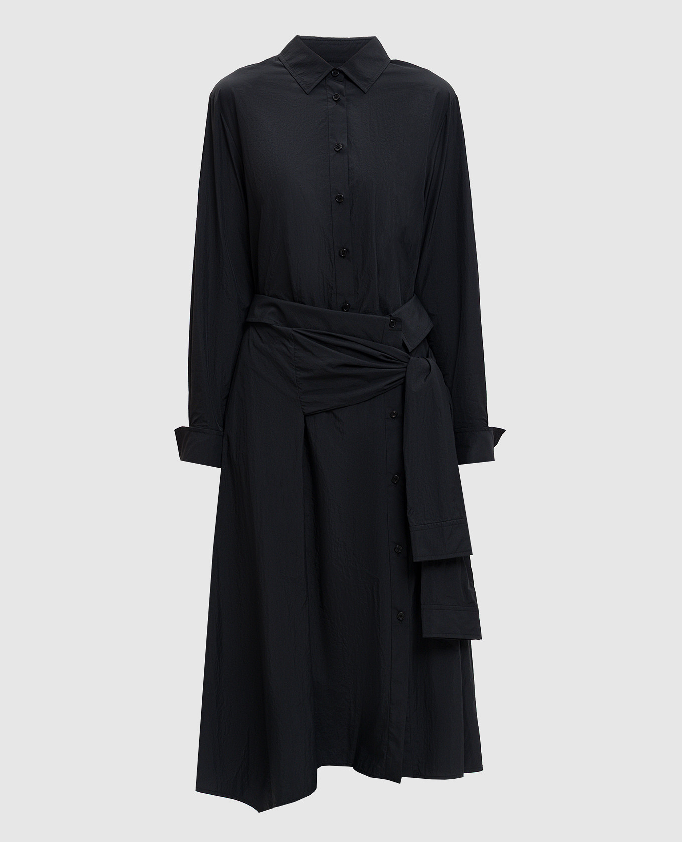 

Black double-layered shirt dress Juun.j