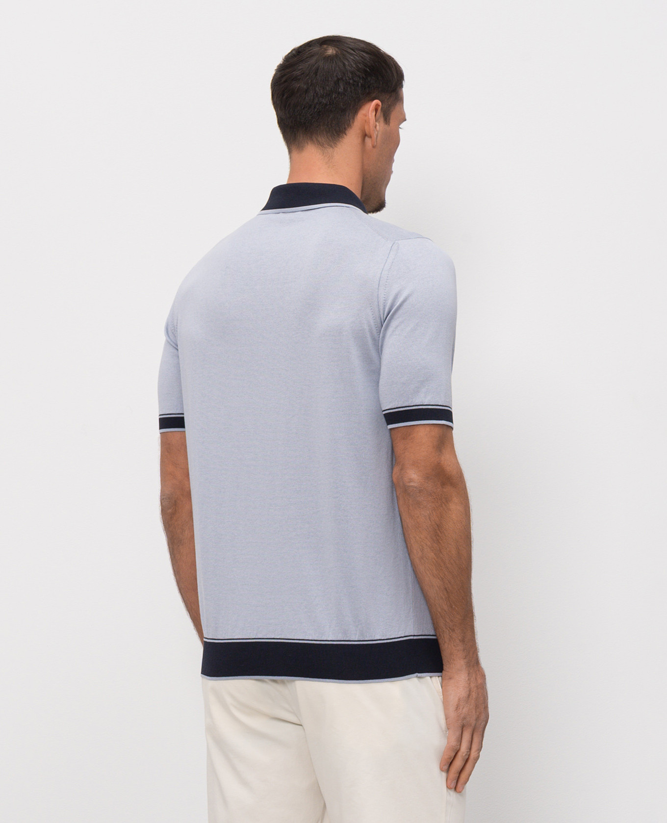 

Gray polo with silk Castangia dal 1850, Grey