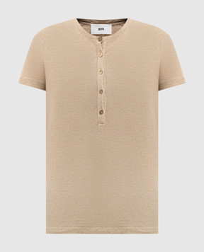 Solotre Beige linen t-shirt M1AB0132