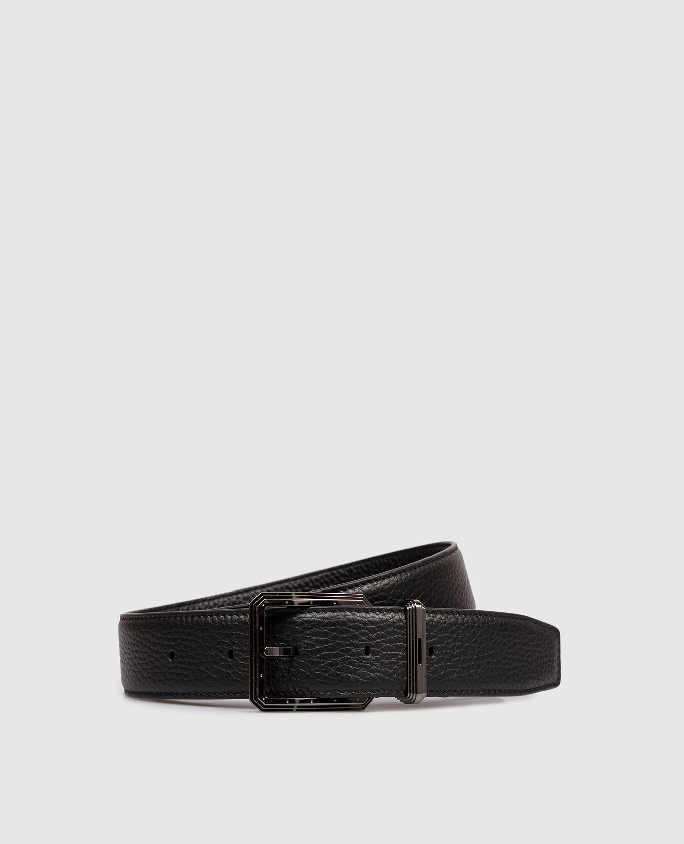 Black leather belt