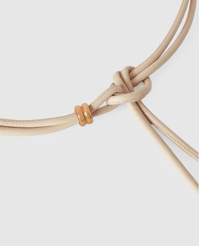 Agnona Beige leather belt APOLO L61002U8090