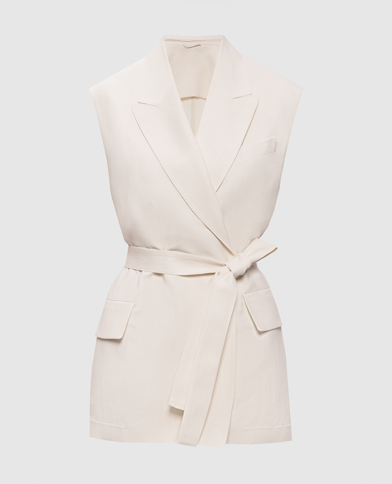 

Ivory linen vest Brunello Cucinelli, Beige