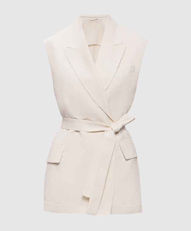 Brunello Cucinelli - Ivory linen vest MH1267754 - shop with Cyprus delivery at Symbol Brunello Cucinelli - Ivory linen vest MH1267754 - shop with Cyprus delivery at Symbol