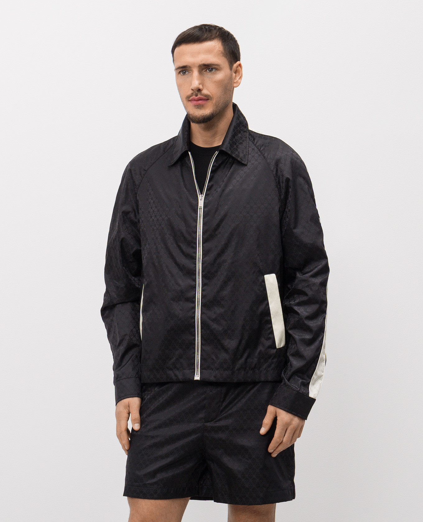 

Black Skull patterned windbreaker Alexander McQueen