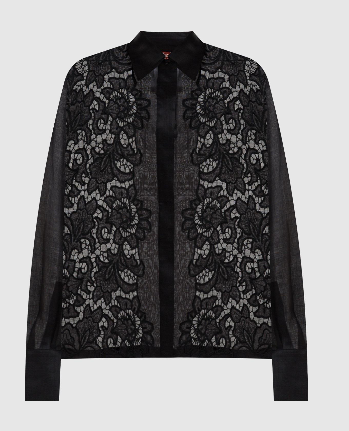 

CALI black shirt with embroidered frame Max Mara