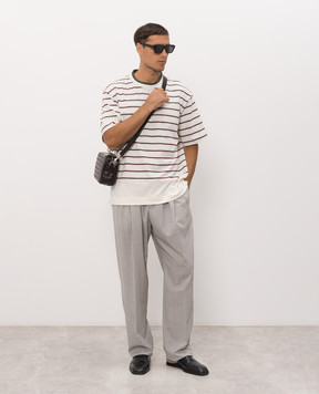 Bottega Veneta Ivory striped T-shirt 871381V6P51