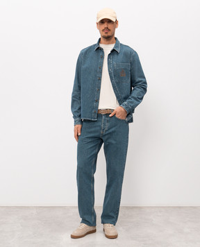 Trussardi Blue denim shirt 54038100024NMS190D51