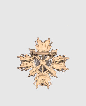 CelesteG Gold-tone heart-shaped brooch with crystals 2228