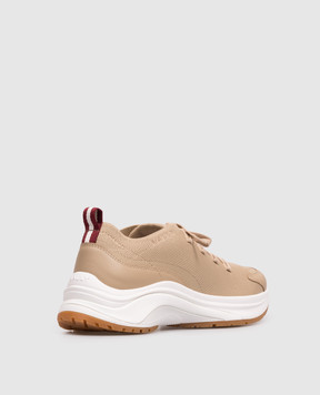 Bally Beige combination sneakers with logo WK00DYTE041
