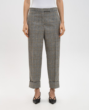 Thom Browne Gray wool checked pants FTR018BF1002