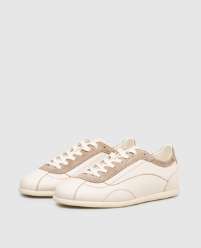 Brunello Cucinelli Beige leather sneakers MZULMHD337