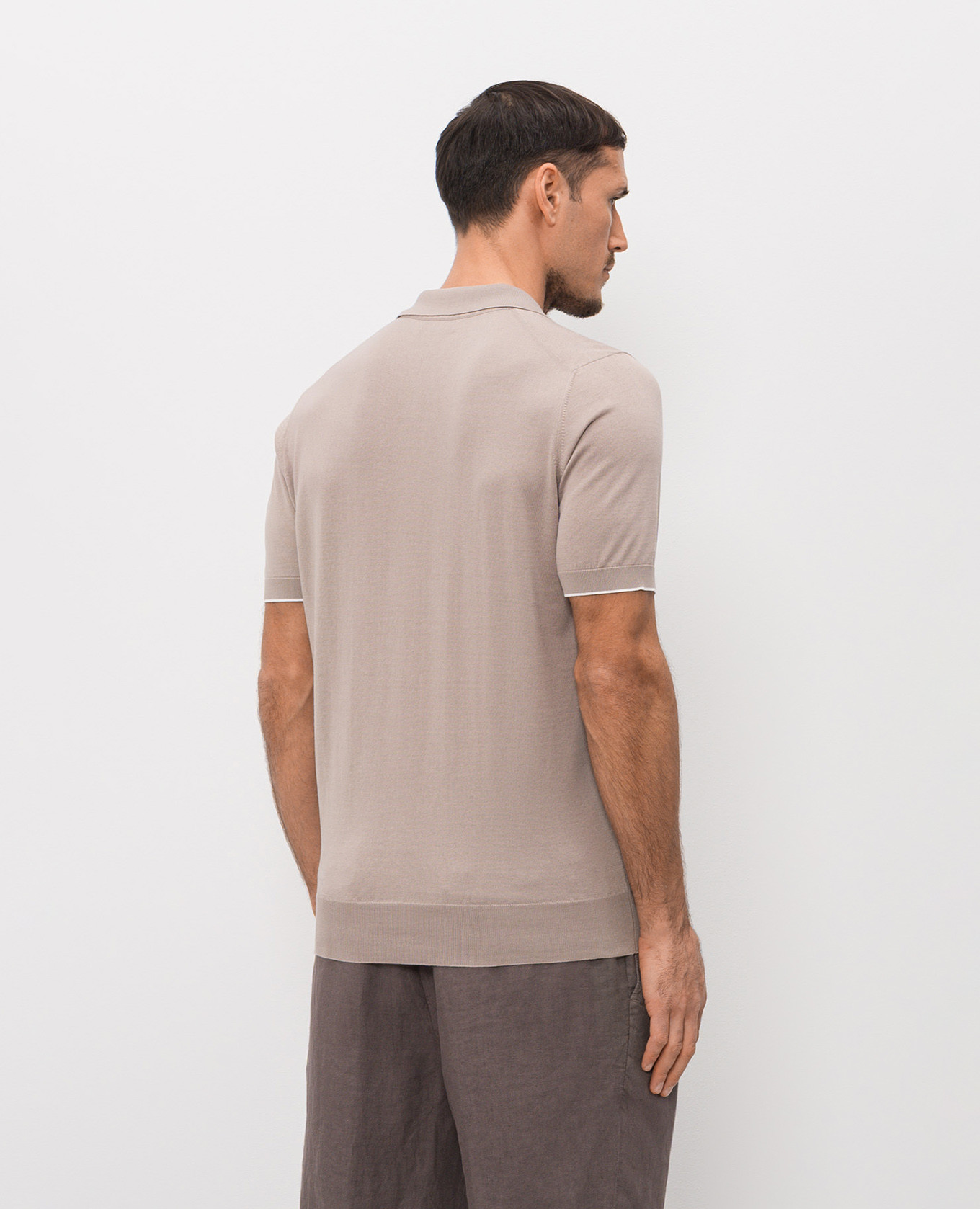 

Beige polo collar t-shirt Brunello Cucinelli