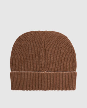 Canali Brown wool and cashmere hat MK02552B0043