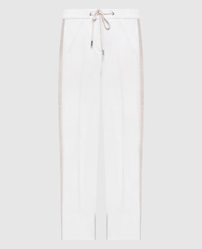 Peserico White pants with wool P04302J03122A