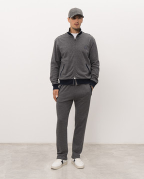 Castangia dal 1850 Grey sports jacket with monogram embroidery DMSUIT51