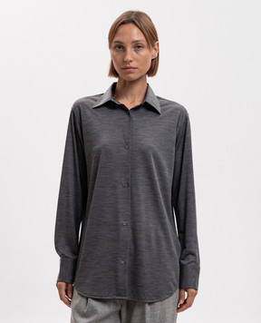 Marco Pescarolo Gray wool shirt ARTEMIDED54Y04