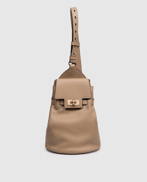 Max Mara Margaux brown leather sling bag MXAMARGAUXBPS