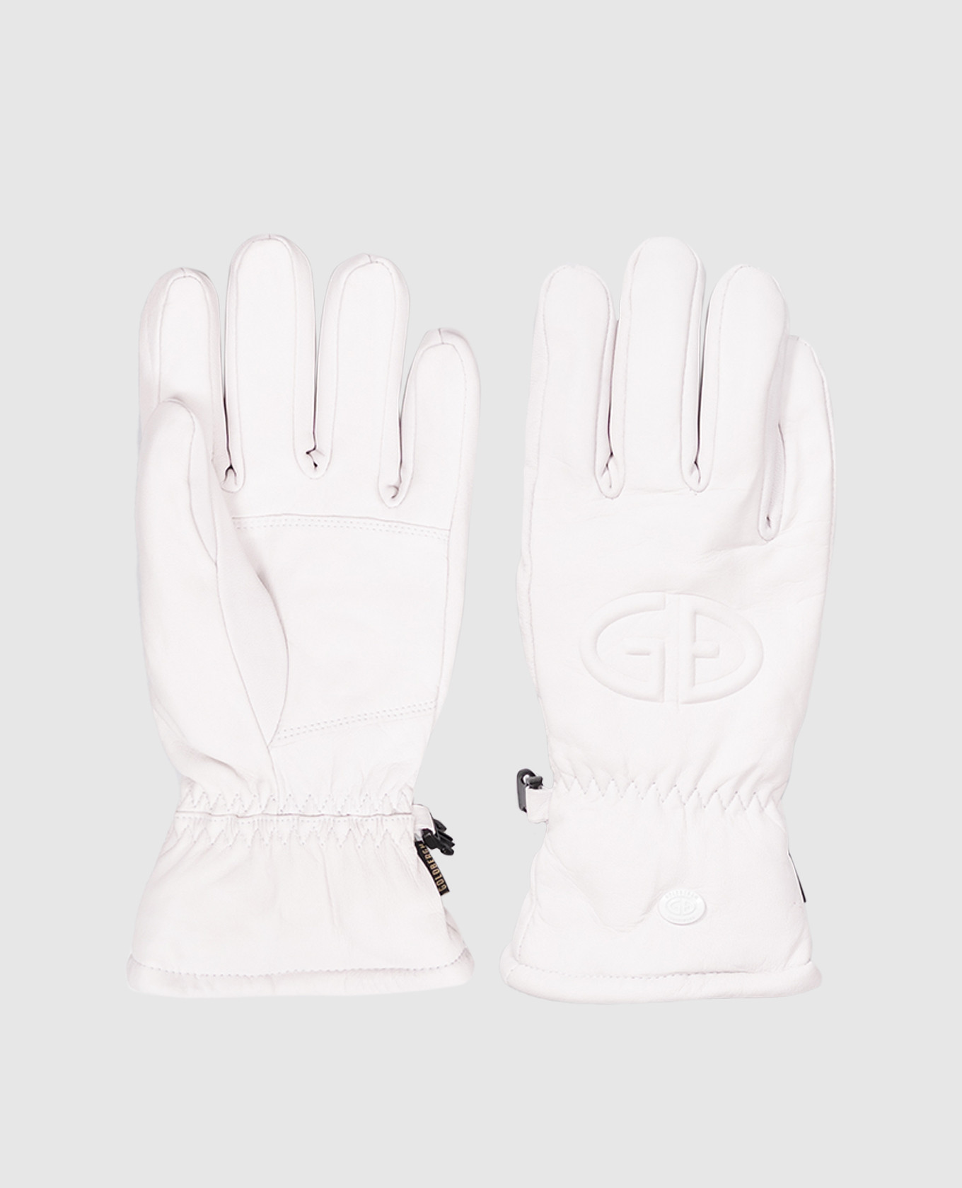 

FREEZE white leather ski gloves Goldbergh