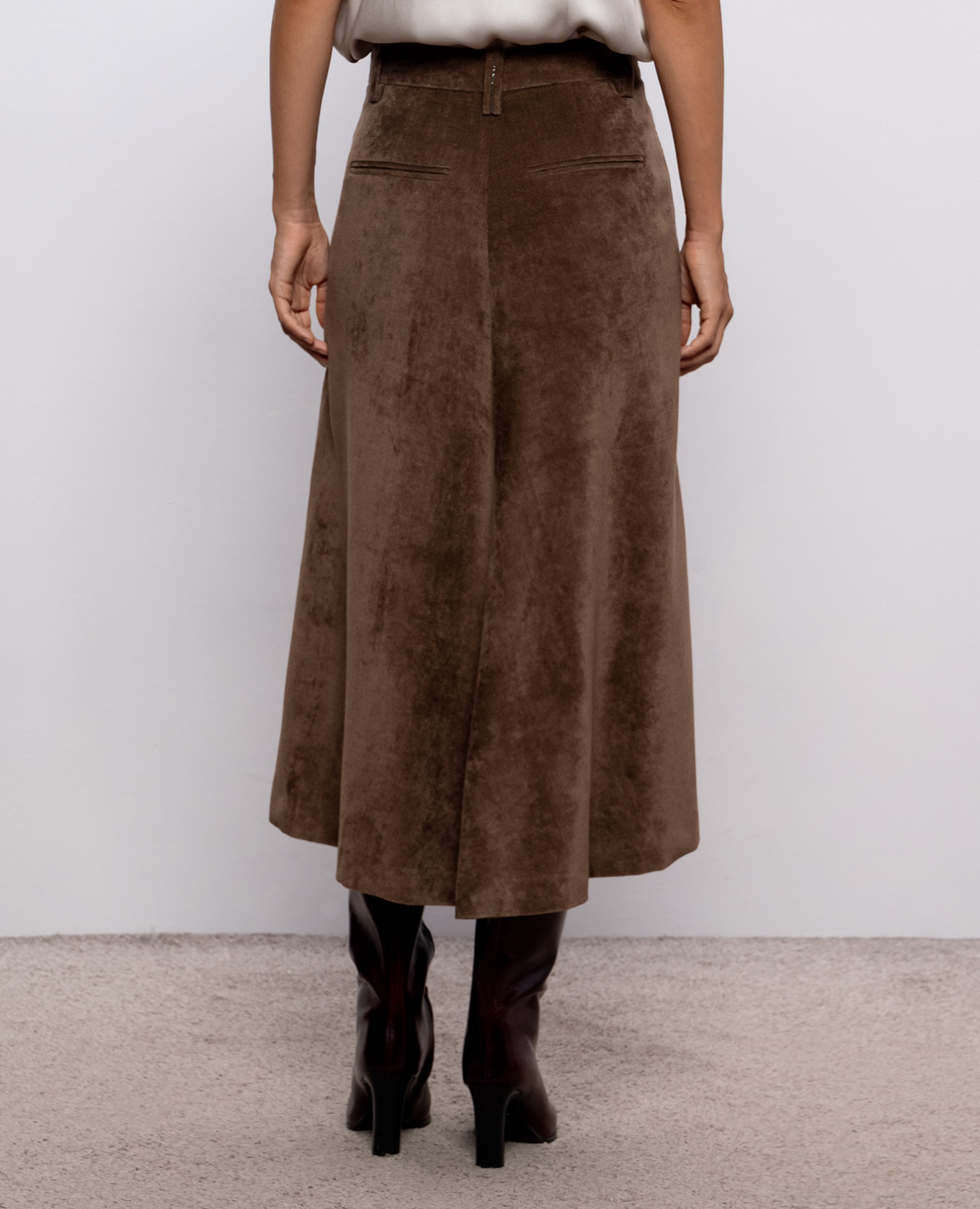Brown corduroy skirt Brunello Cucinelli 4
