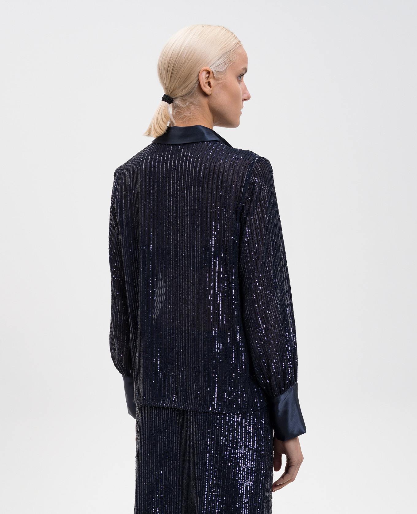 Blue blouse with sequins Peserico 4