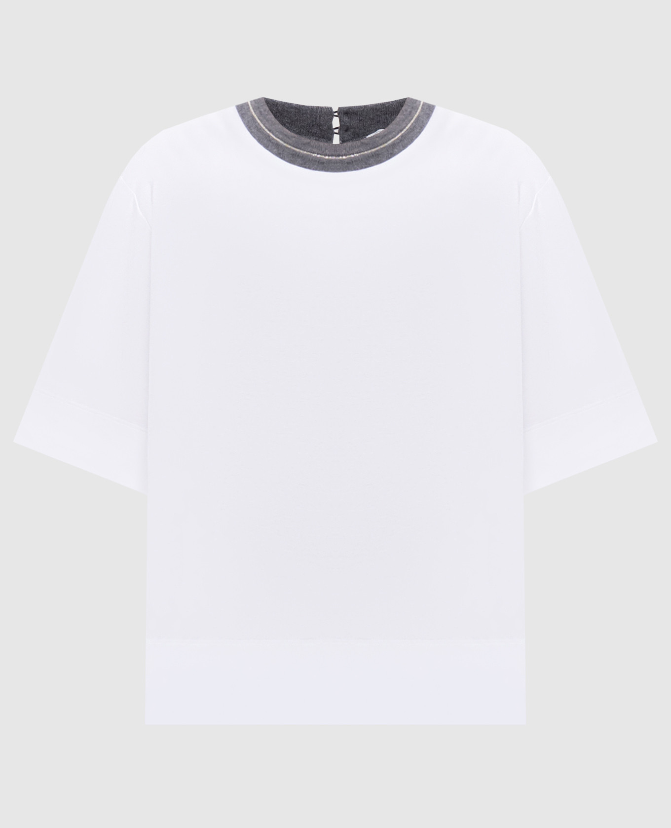 White T-shirt with chain