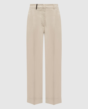 Peserico Beige trousers with lapels A0475808879
