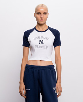 Sporty & Rich Yankees Arch Baby Cropped T-Shirt TO1391418694WH50