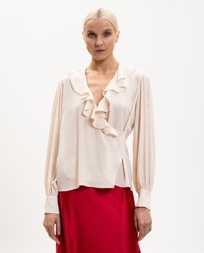 Twinset Ivory blouse with ruffles 261TP2073