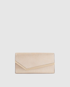 Jimmy Choo Emmie beige suede clutch EMMIEHRK