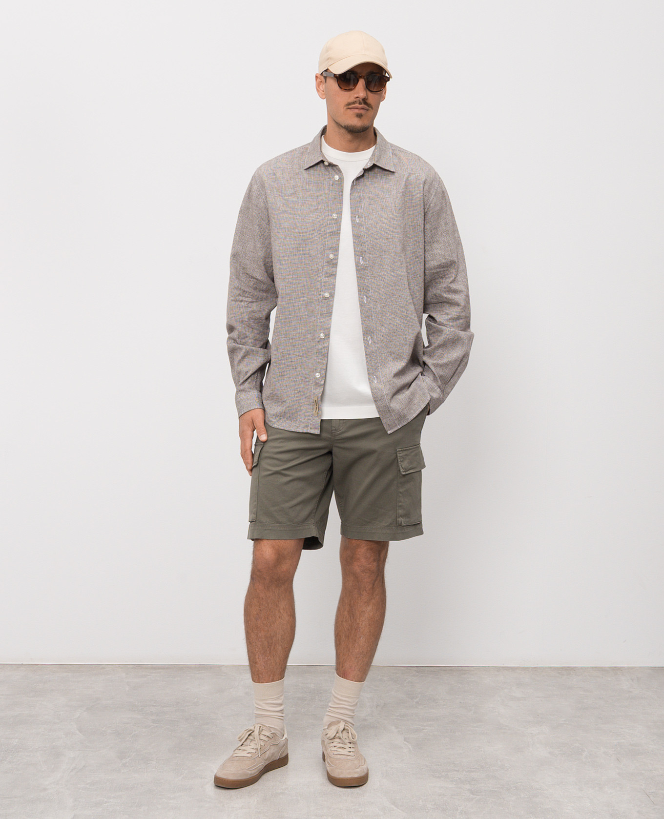

Brown linen shirt with pattern Woolrich