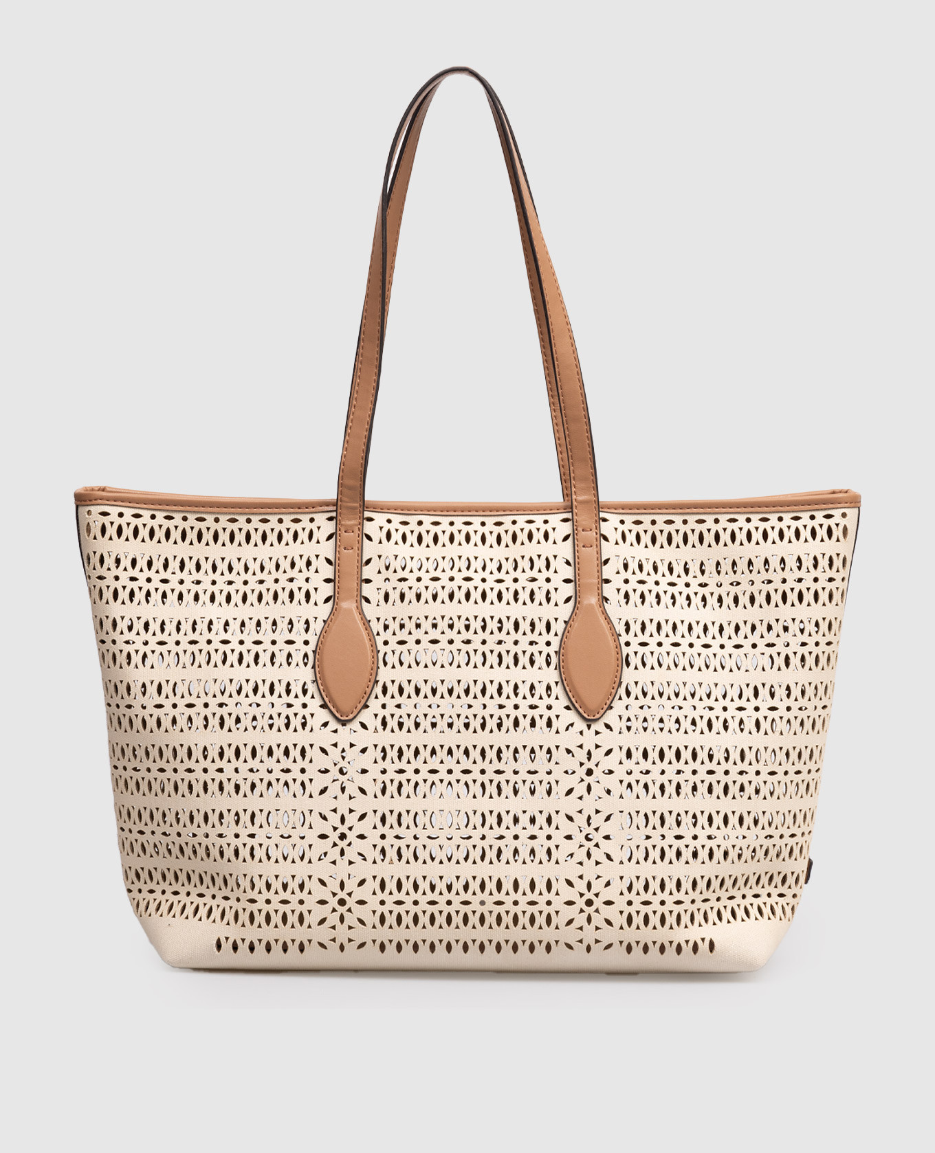 

Beige perforated tote bag Gianni Chiarini