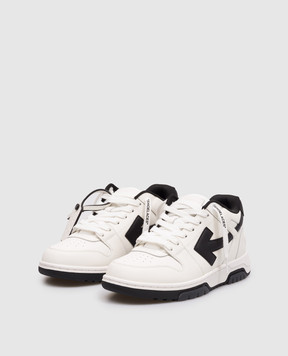 Off-White White leather sneakers with contrast logo OWIA259C99LEA018