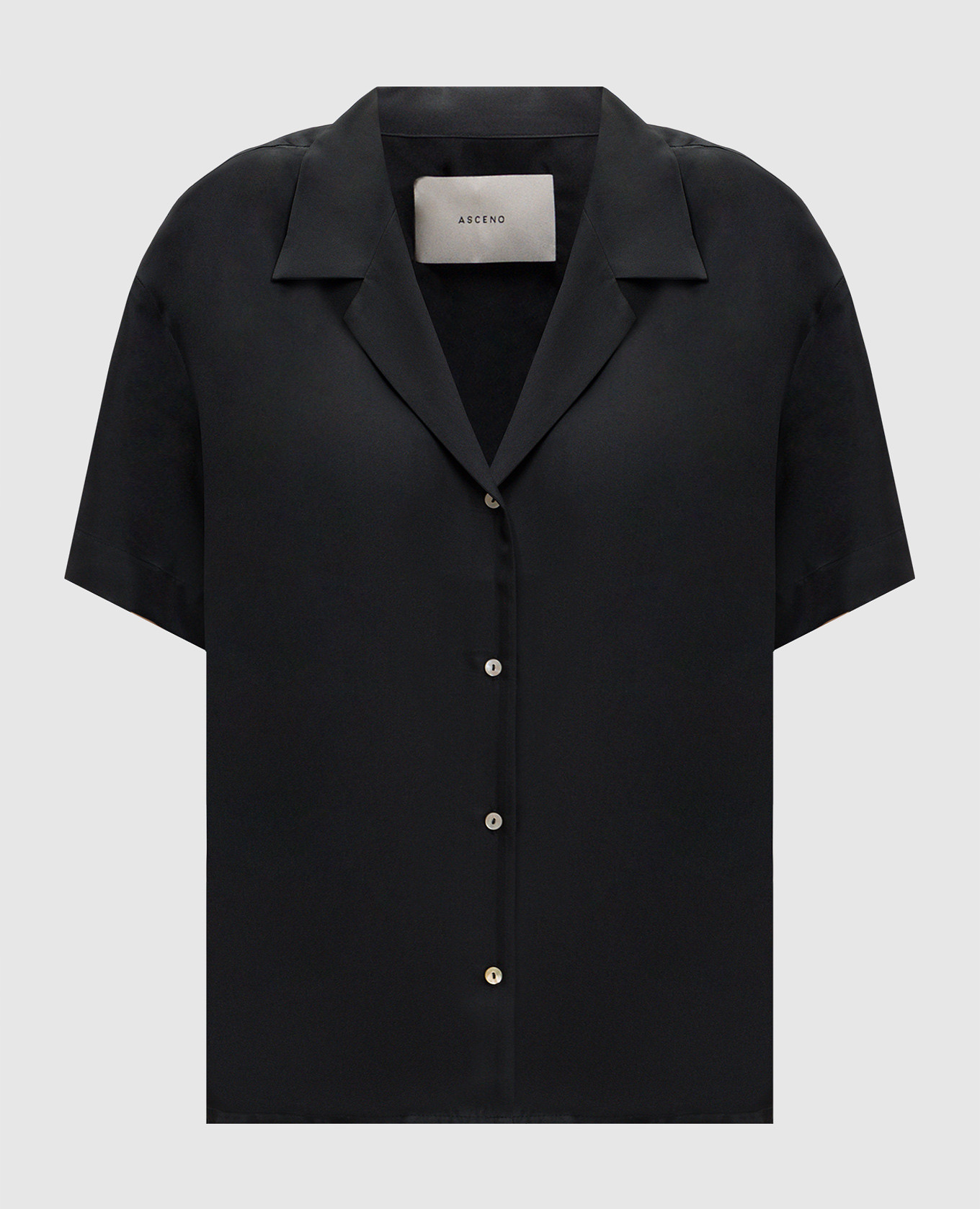 Zwarte zijden blouse Praag