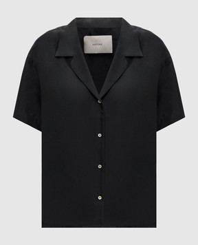 Asceno Black Prague silk blouse T022F03C01