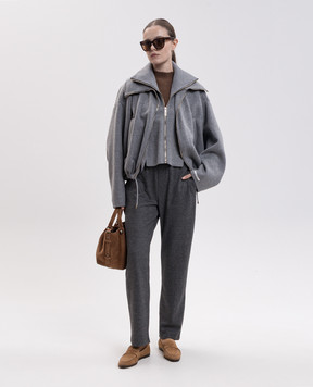 Max Mara Weekend Gray CORDOBA patterned pants WKDCORDOBA