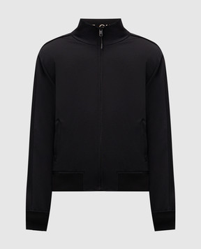 Dolce&Gabbana Black sports jacket with logo patch G9CBKTFUGUL