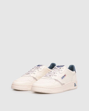 AUTRY MEDALIST ivory leather sneakers AULMNE20