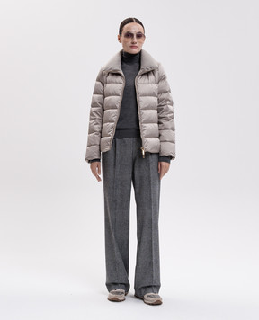 MooRER Gray down jacket ARGENTEA ARGENTEASE3
