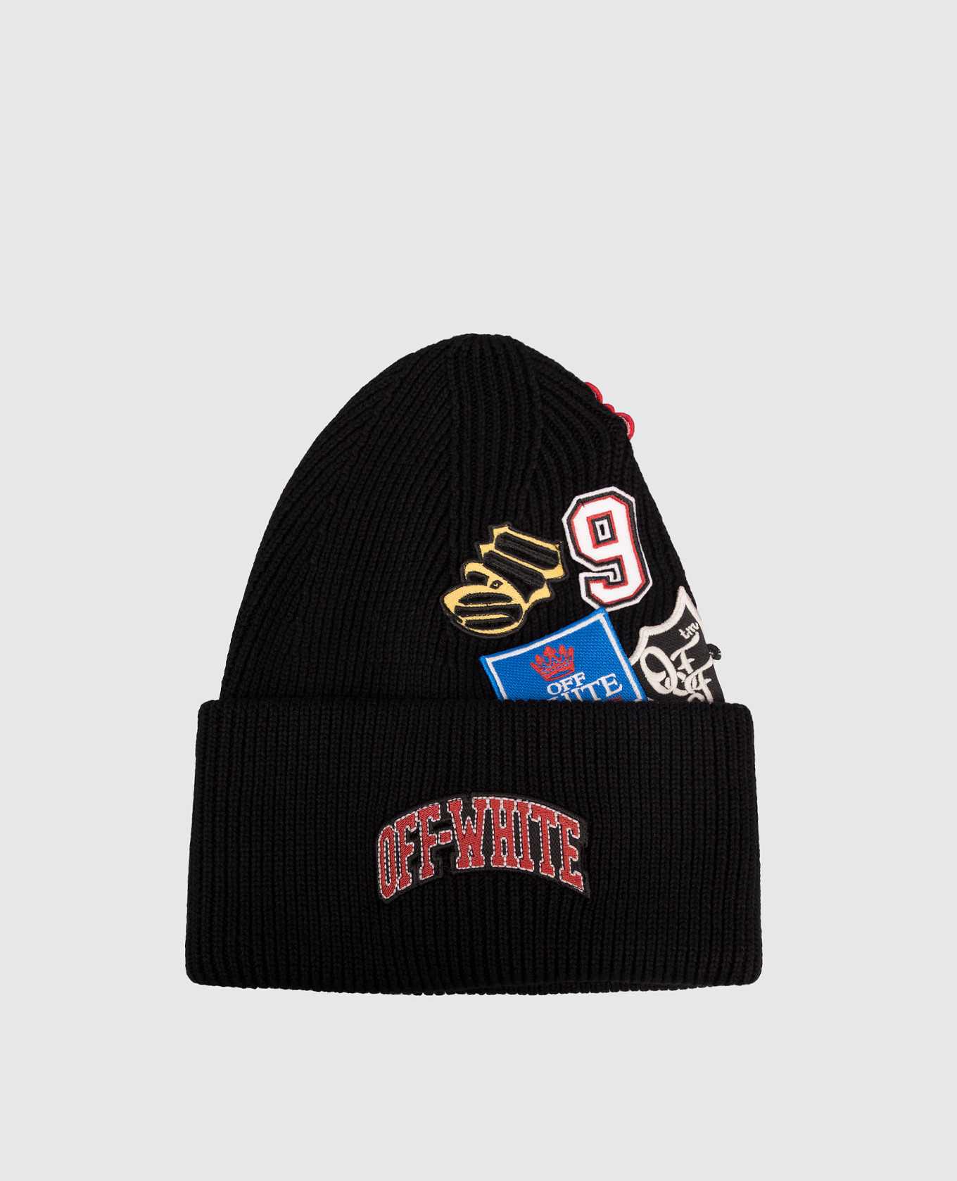 

Black cashmere hat with logo Off-White