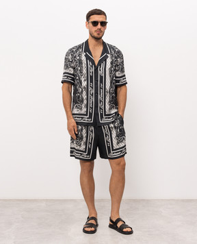 Balmain Black Foulard shorts HH1PA145VJ07