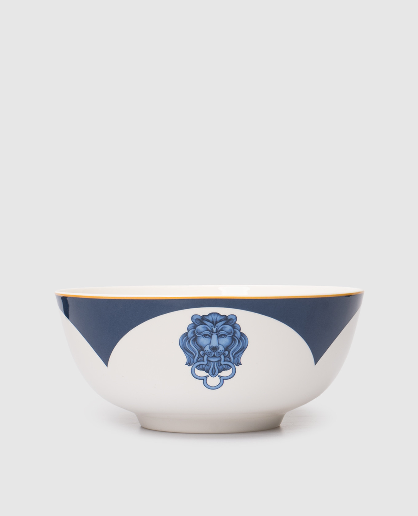 

White porcelain salad bowl El Leon Geminiano Cozzi 1765