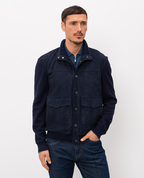 Canali Blue combination jacket LE00298O70491
