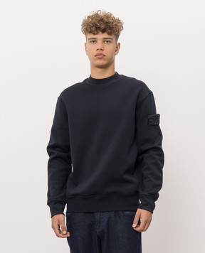 Stone Island Blue insulated sweatshirt with wool L2S156100013S0F15