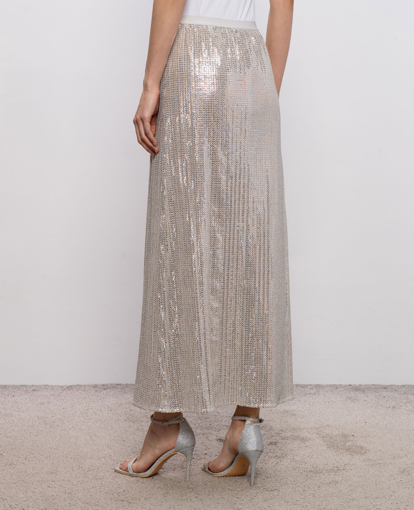 Beige ECO skirt with sequins Max & Co 4
