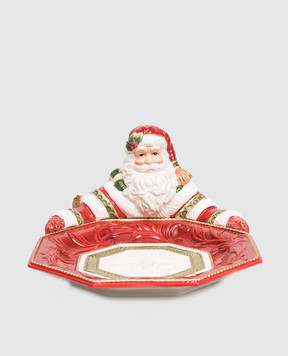 Fitz&Floyd Telluride Santa Red Ceramic Serving Plate 24007