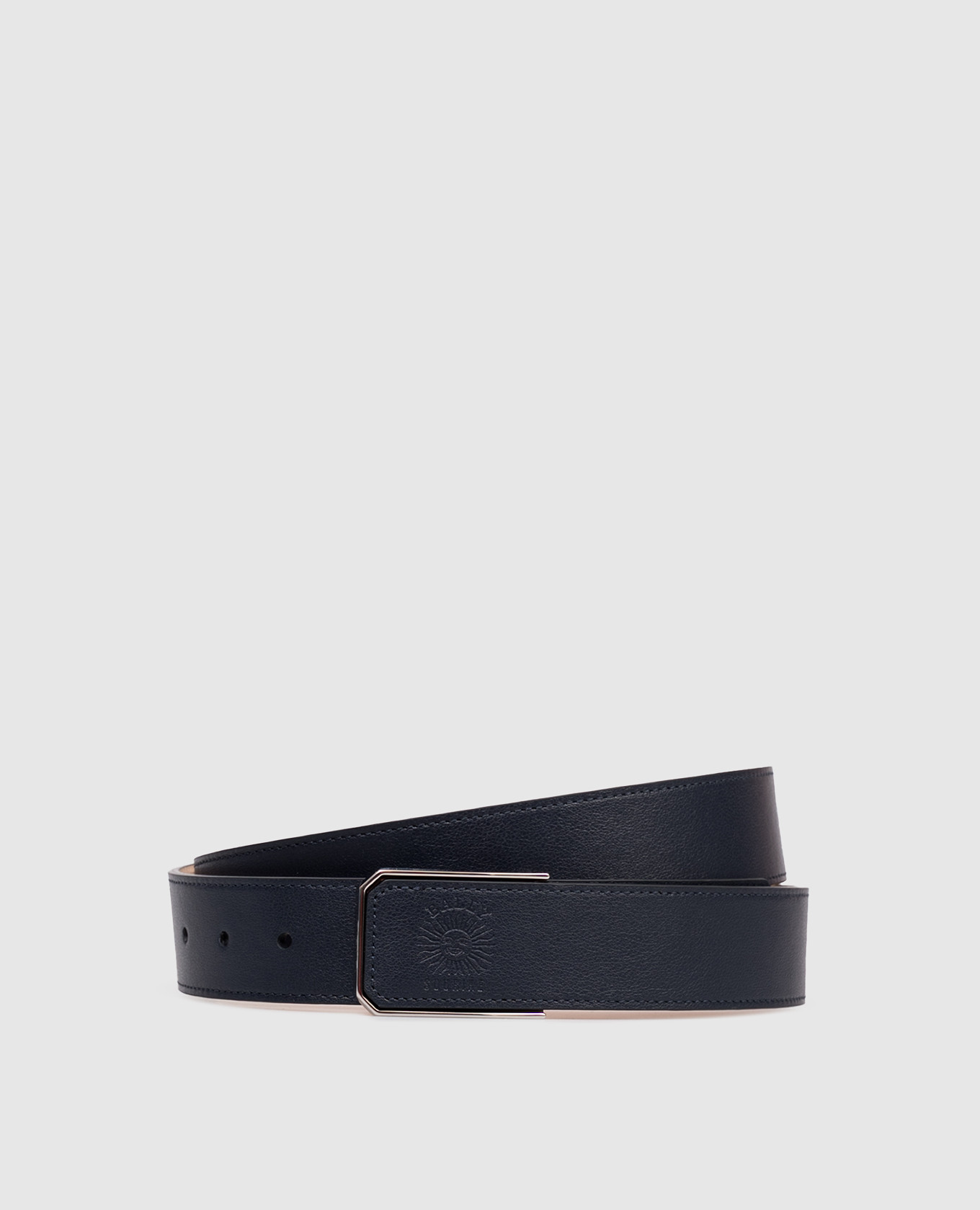 Cabot Blue Leather Belt