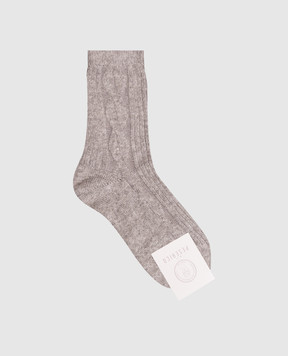Peserico Gray socks with wool and cashmere S41074C0CC944