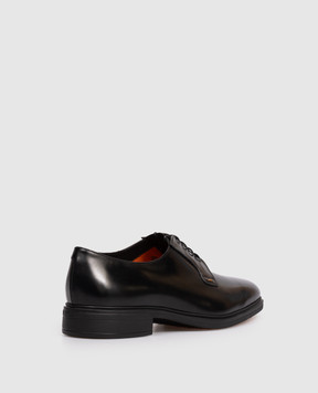 Santoni Black leather derby shoes MGEO19291NEAXNTG