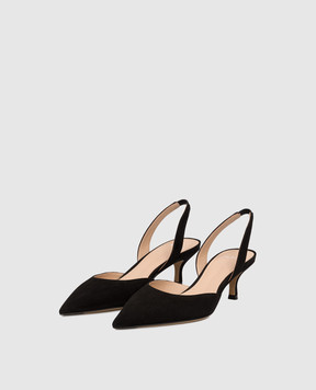 Kiton Black suede slingbacks D54811K0525F