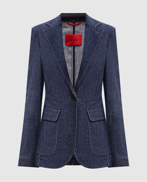 Max & Co CERCHIA blue denim jacket with linen MCOCERCHIA